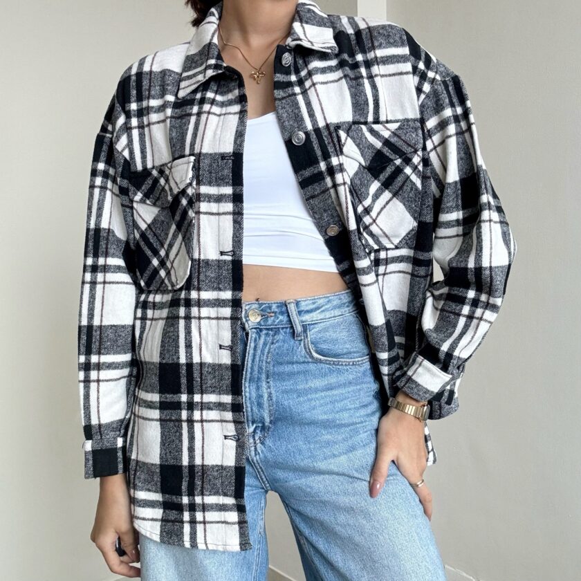 Women's Shirt in Delhi Women's Cozy Sherpa Flannel Shirt - Winter Warmth Essential