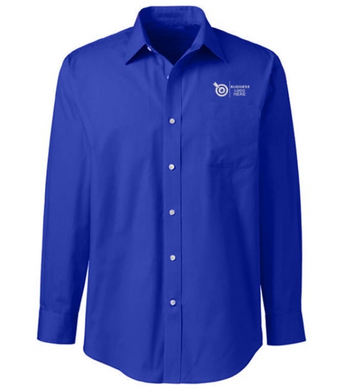customized-executive-formal-royal-blue-shirt-with-logo-670x760