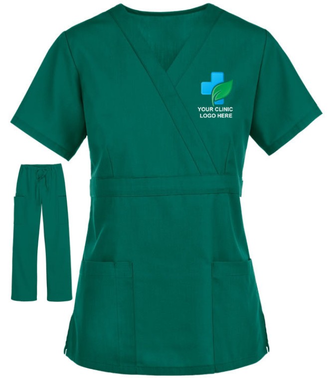 hunter-green-mock-wrap-scrub-suits-670x760