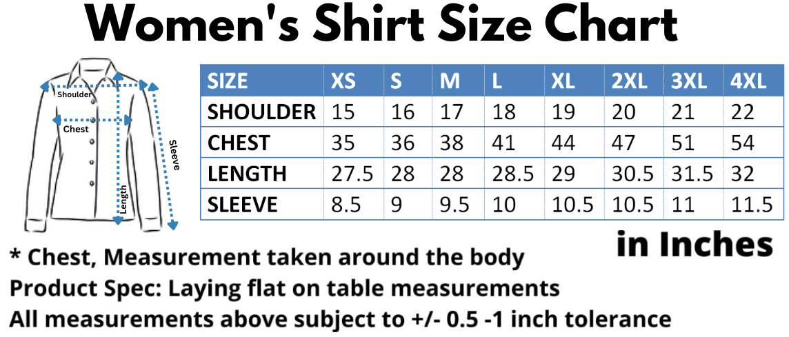 women-shirt-size-chart